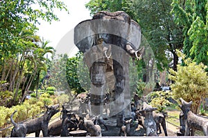 Wat Khaek Sala Kaew Ku, popular Nong Khai attractions, Thailand photo