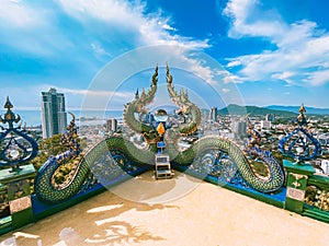 Wat Khao Phra Khru viewpoint in ChonBuri, Thailand photo