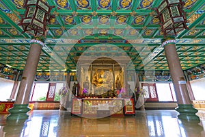 Wat Leng Nei Yi 2 has beautiful architecture of Chinese temple in Bang Bua Thong, Nonthaburi Province