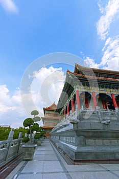 Wat Leng Nei Yi 2 has beautiful architecture of Chinese temple in Bang Bua Thong, Nonthaburi Province