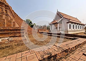 Wat Mahatat temple, Chainat District, Thailand. In 1901, and recorded all the spectacular ancient and historic structures