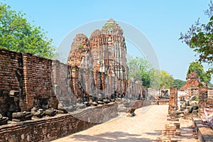 WAT MAHATHAT in Ayutthaya, Thailand. It is part of the World Heritage Site - Historic City of Ayutthaya