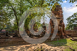 Wat Mahathat is an important historically temple in the Ayutthaya Historical Park, Thailand