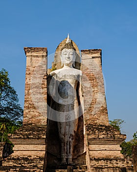 Wat Mahathat, Sukhothai old city, Thailand. Ancient city Thailand, Sukothai historical park