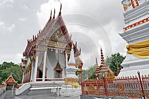 Wat Mahathat Temple in downtown Yasothon, northeastern Isan province of Thailand