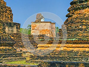 Wat Mahathat temple in Sukhothai historical park, UNESCO World Heritage Site, Thailand