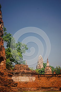 Wat Mahathat is Unesco wolrd heritage of Ayutthya hitorical park,Thailand