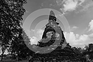 Wat Maheyong the remains of temples, public places in Thailand.