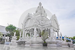 Wat Ming Muang, the white temple of Nan Province north of thailand