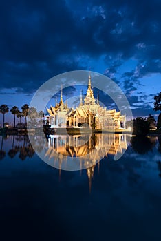 Wat Non Kum or Non Kum temple at twilight, famous place of Nakhon Ratchasima, Thailand