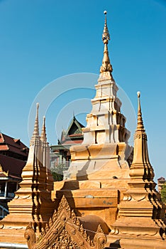 Wat Ounalom. a famous Historical site in Phnom Penh, Cambodia.