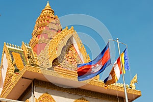 Wat Ounalom. a famous Historical site in Phnom Penh, Cambodia.