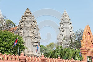 Wat Ounalom. a famous Historical site in Phnom Penh, Cambodia.