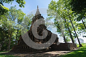 Wat Pa Sak, `The Teak Forest Monastery` Temple in Chiang saen,Ch