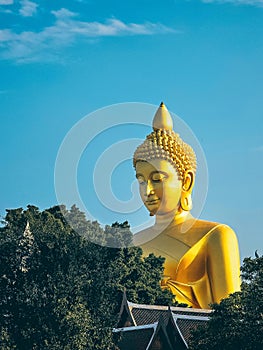 Wat Pak Nam Phasi Charoen  Phra Buddha Dhammakaya Thep Mongkol, a Buddha image in the posture of meditation was built