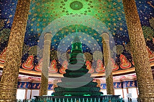 Wat Paknam Bhasicharoen Stupa is a royal temple located in Phasi Charoen district in Bangkok