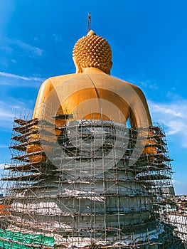 Wat Paknam Bhasicharoen, a temple, pagoda and Buddha statue in Bangkok Thailand