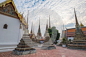 Wat Pho, also spelled Wat Po, a UNESCO recognized Buddhist temple complex in Bangkok, Thailand