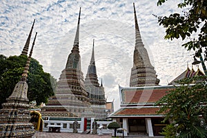 Wat Pho, also spelled Wat Po, a UNESCO recognized Buddhist temple complex in Bangkok, Thailand