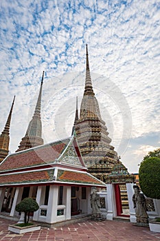 Wat Pho, also spelled Wat Po, a UNESCO recognized Buddhist temple complex in Bangkok, Thailand