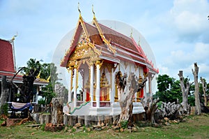 Wat Pho Sri Sa-at in Pon ngoy Village in Surin Thailand