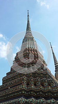 Wat Pho Temple Interior in Bangkok, Thailand.