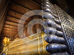 Wat Pho Temple of The Reclining Buddha in Bangkok, Thailand