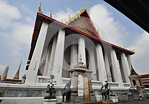 Wat Pho,the Temple of the Reclining Buddha in Bangkok , Thailand