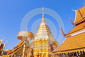 Wat Phra That Doi Suthep is famous temple in Chiang Mai, north of Thailand