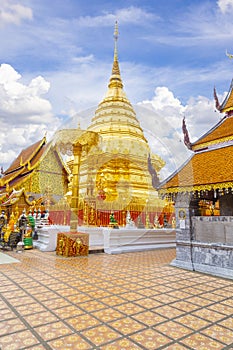 The Wat Phra That Doi Suthep is the most famous temple in Chiang Mai at Thailand. Popular historical temple in Thailand