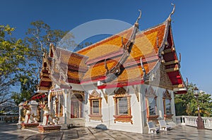 Wat Phra That Doi Suthep mountain temple, museum in small viharn, Chiang Mai, Thailand