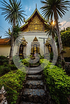 Wat Phra That Doi Suthep Small side temple at Sunset Chiang Mai