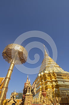 Wat Phra That Doi Suthep is tourist attraction of Chiang Mai, Thailand