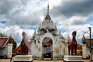 Wat Phra That Hariphunchai at Lamphun of Thailand