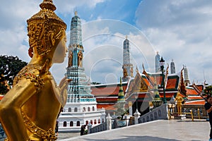 Wat Phra Kaeo,Bangkok-Grand Palace & Temple of the Emerald Buddha or Wat Phra Kaeo in Bangkok, Thailand