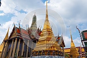 Wat Phra Kaeo,Bangkok-Grand Palace & Temple of the Emerald Buddha or Wat Phra Kaeo in Bangkok, Thailand