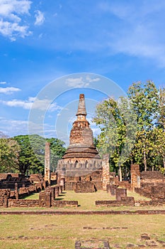 Wat Phra Kaeo temple in Kamphaeng Phet Historical Park, UNESCO World Heritage site