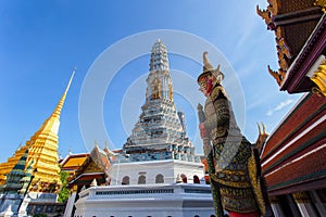 Wat Phra Kaew Ancient temple in bangkok, Thailand