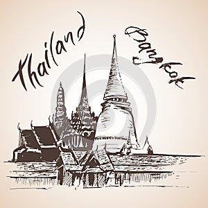 Wat Phra Kaew - Bagkok, Thailand. photo