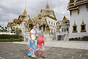 Wat Phra Kaew, the Royal Palace in Bangkok photo