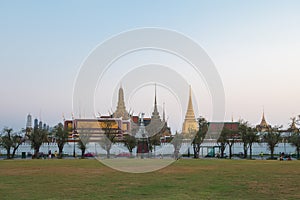 Wat Phra Kaew sunset Bangkok,Thailand