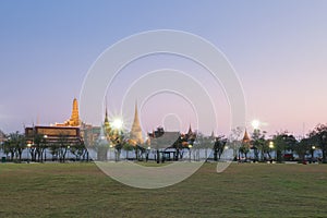 Wat Phra Kaew sunset Bangkok,Thailand