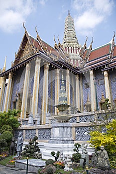 Wat Phra Kaew or the Temple of the Emerald Buddha inside Grand Palace, Bangkok