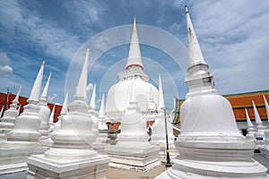 Wat Phra Mahathat Woramahawihan with nice sky at Nakhon Si Thammarat in Thailand photo