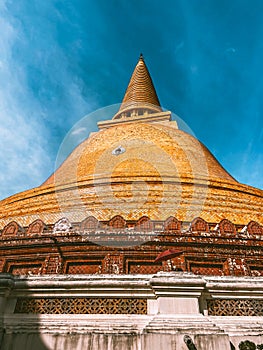 Wat Phra Pathom Chedi Ratchaworamahawihan or Wat Phra Pathommachedi Ratcha Wora Maha Wihan, in Nakhon Pathom, Thailand