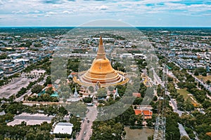 Wat Phra Pathom Chedi Ratchaworamahawihan or Wat Phra Pathommachedi Ratcha Wora Maha Wihan, in Nakhon Pathom, Thailand