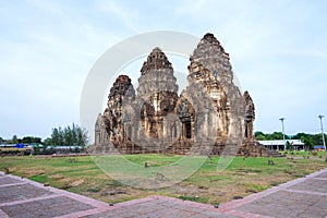 Wat Phra Prang Sam Yot, ancient architecture in Lop Buri Province in Thailand