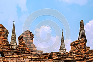 Wat Phra Si Sanphet in Ayutthaya historical park