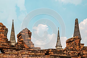 Wat Phra Si Sanphet in Ayutthaya historical park