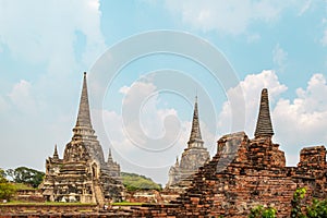 Wat Phra Si Sanphet in Ayutthaya historical park